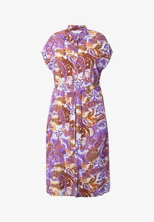 Studio Untold, PAISLEY CAP SLEEVE BUTTON DOWN - Blousejurk - violet