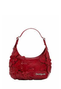 SMALL 3D FLOWERS - Handbag - red