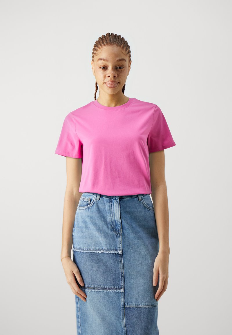 Pieces - PCRIA SOLID TEE - T-shirts basic - ibis rose, Forstør