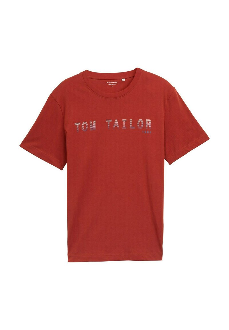 TOM TAILOR MIT LOGO T-shirt print velvet red/rood