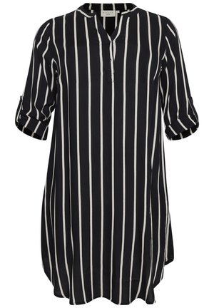 Kaffe Curve Jurk - black / chalk stripe