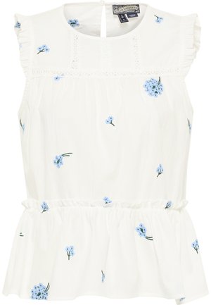 DreiMaster, ABREL - Top - wollweiss blau