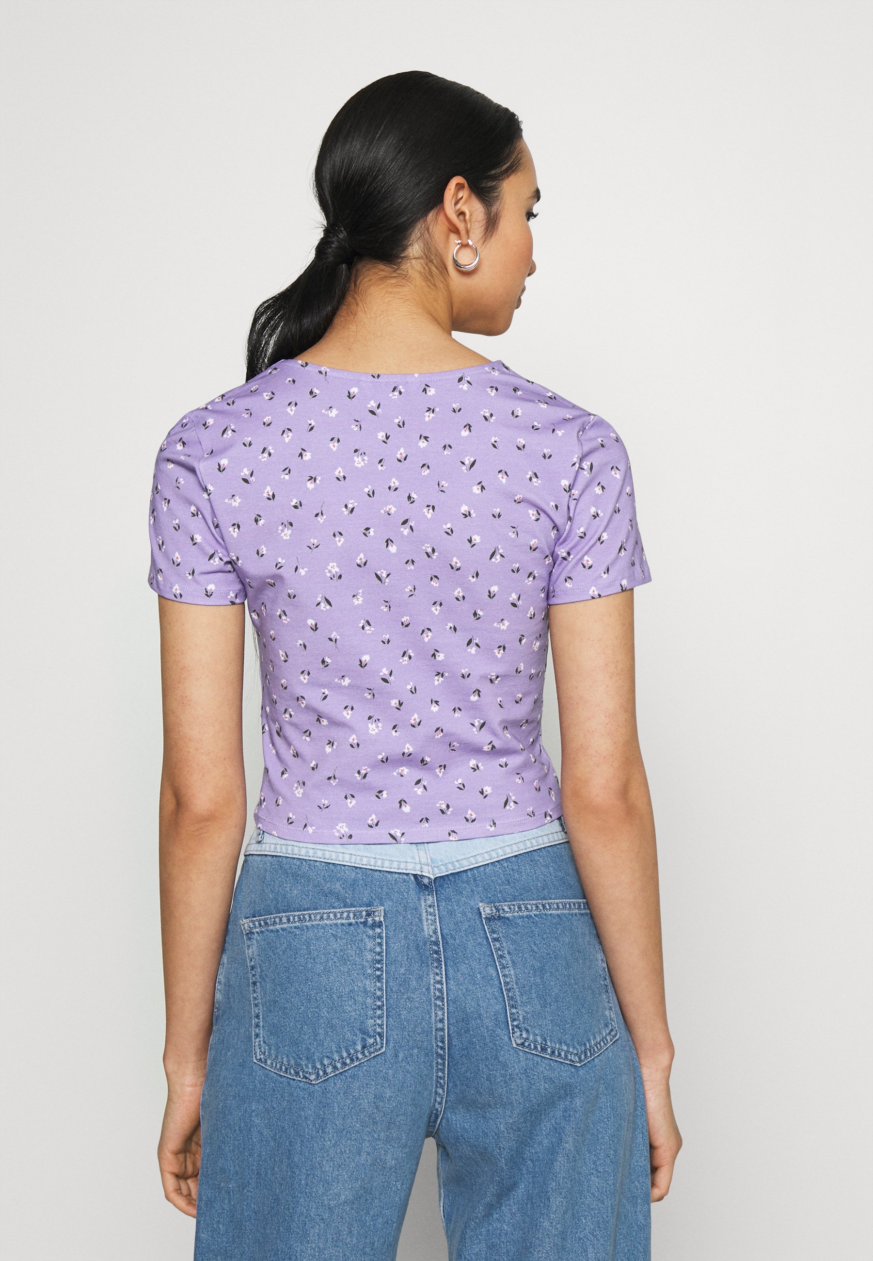 Monki Print T-shirt - purple - Zalando.ie