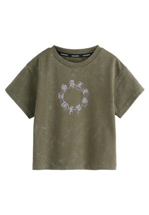REGULAR FIT - CRYPTIERRA CREW  - T-Shirt print - khaki green