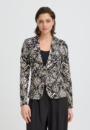 KATE - BL - Blazer - black graphic patchwork
