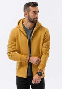 Ombre WITH PRINTS  - Sudadera con cremallera - mustard