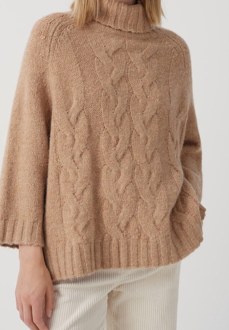 someday. Stickad tröja - mottled light brown