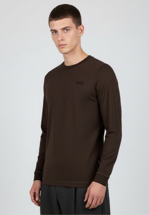 CREWNECK LS - Pitkähihainen paita - black-brown