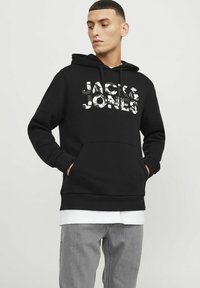 Jack & Jones - JJEJEFF CORP HOOD NOOS - Kapuzenpullover - black Thumbnail-Bild 1