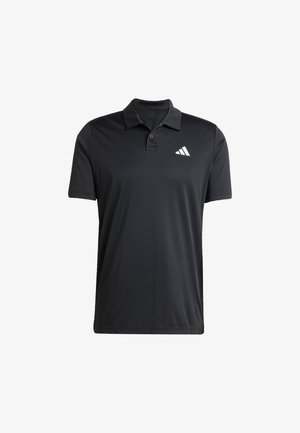 Melnā polo krekls no gludas auduma, ar klasisku apkakli un īsām piedurknēm. Baltā Adidas logo atrodas kreisajā krūtīs.