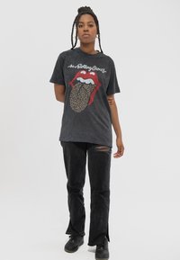 Paradiso Clothing THE ROLLING STONES LEOPARD - Print T-shirt - black