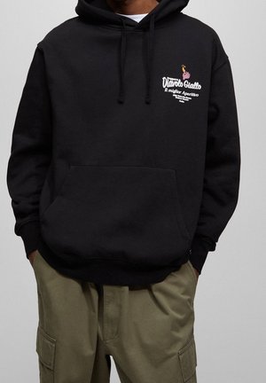 Kapuzenpullover - mottled black