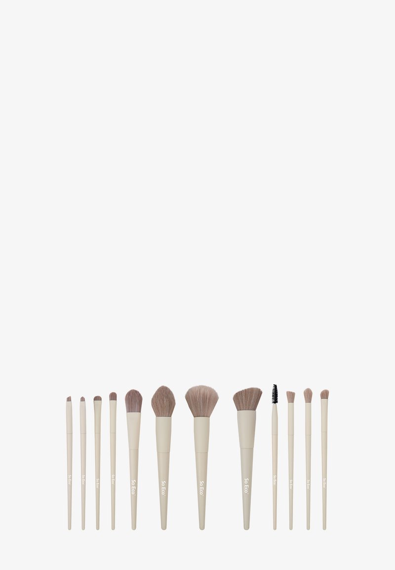 So Eco - SO ECO FLAWLESS 12 PIECE BRUSH SET - Kosmetiikkasivellin - green, Suurenna