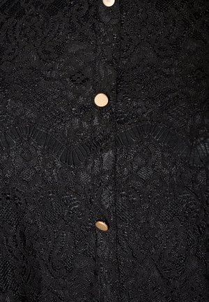 Zizzi, BLUSE AUS SPITZE MIT ZIERKNÖPFEN - Μπλούζα - schwarz