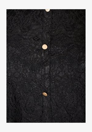 Zizzi, BLUSE AUS SPITZE MIT ZIERKNÖPFEN - Μπλούζα - schwarz