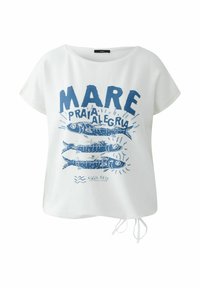 Oui Print T-shirt - optic white