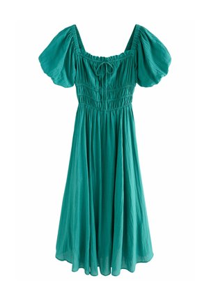Next PUFF SLEEVE MIDI  - REGULAR FIT - Day dress - teal blue