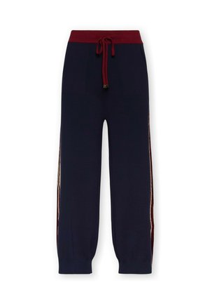 Elena Mirò, PANTALONI CROPPED CON BORDI A RIGHE - Træningsbukser - blu