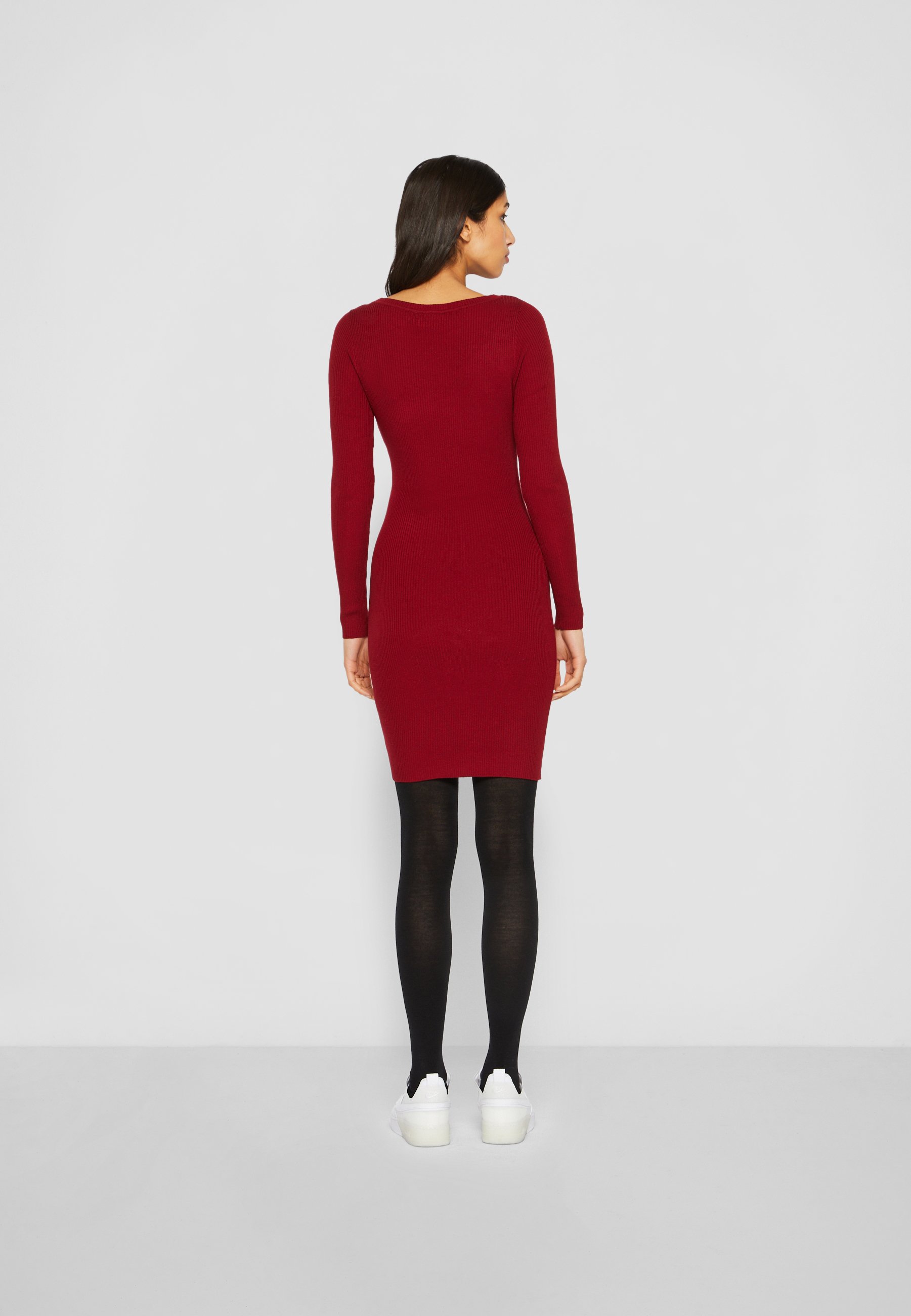 Urban Classics CUT OUT - Etui-jurk - burgundy/bordeauxrood - Zalando.nl