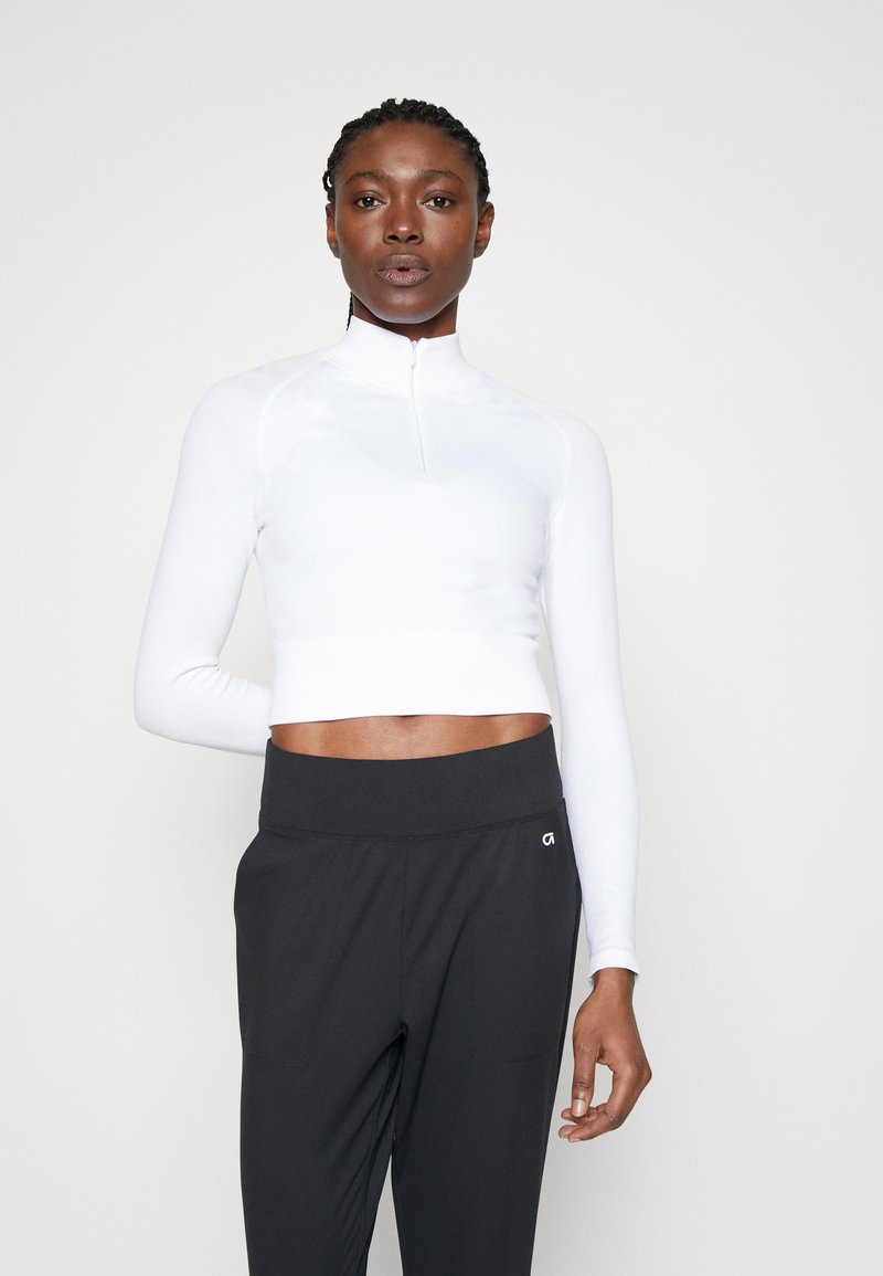 Cotton On Body SEAMLESS ZIP FRONT LONG SLEEVE Longsleeve white/wit