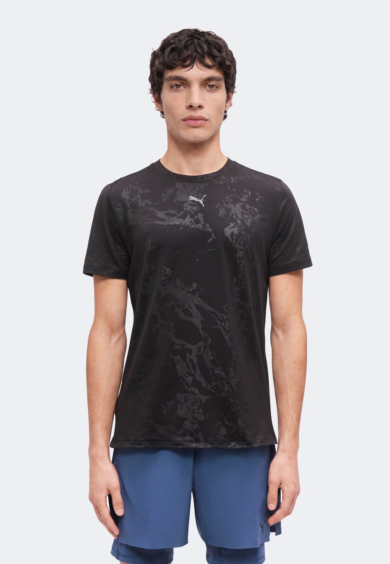 PUMA EMBOSSED TEE - Sports T-shirt - black