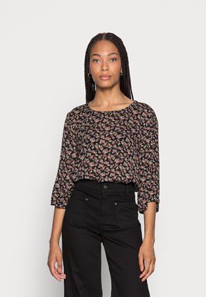 KASALLY AMBER BLOUSE - Blůza - black/brown/ bedo petit