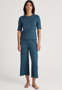 Calida FAVOURITES BOTANIC KURZARM - Nachtwäsche Shirt - deep dive petrol