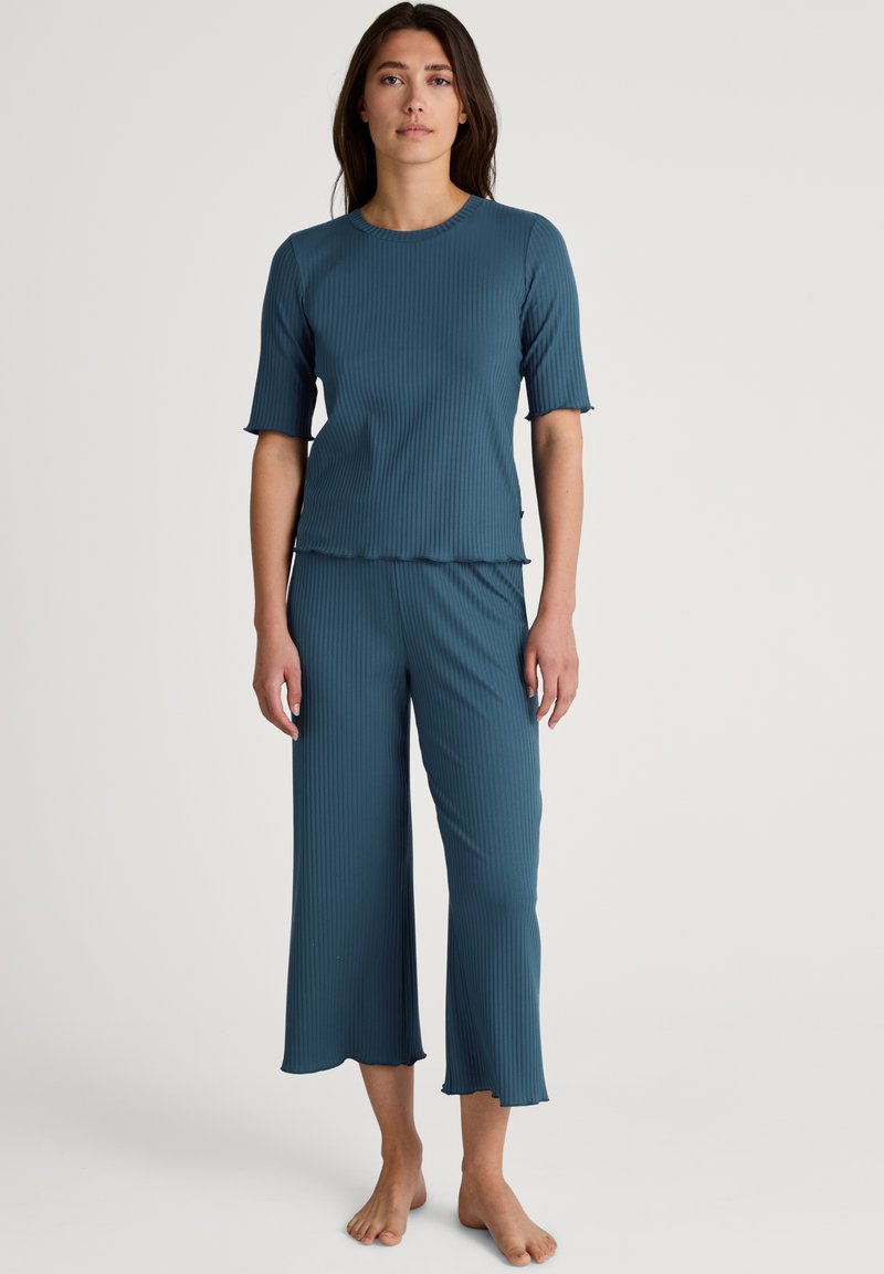 Calida FAVOURITES BOTANIC KURZARM - Nachtwäsche Shirt - deep dive petrol