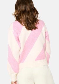 LolaLiza JACQUARD WITH STRIPES - Pulover - light pink