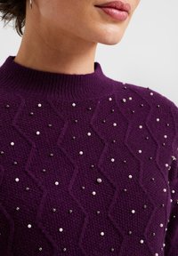 WE Fashion Stickad tröja - purple