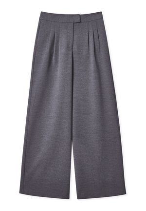 NA-KD, WIDE HIGH WAIST - Nohavice - grey