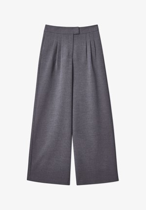 NA-KD, WIDE HIGH WAIST - Nohavice - grey