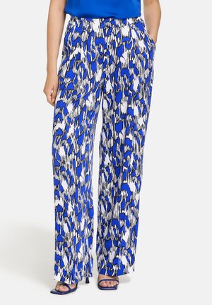 LANG MIT ALLOVER-PRINT  - Trousers - aegean gemustert