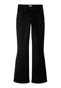 MID WAIST - Flared Jeans - black denim