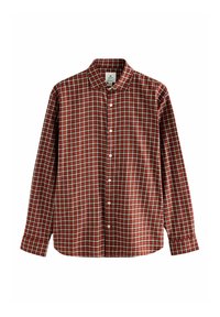 BRUSHED CHECKED - REGULAR FIT - Ing - rust orange grid check