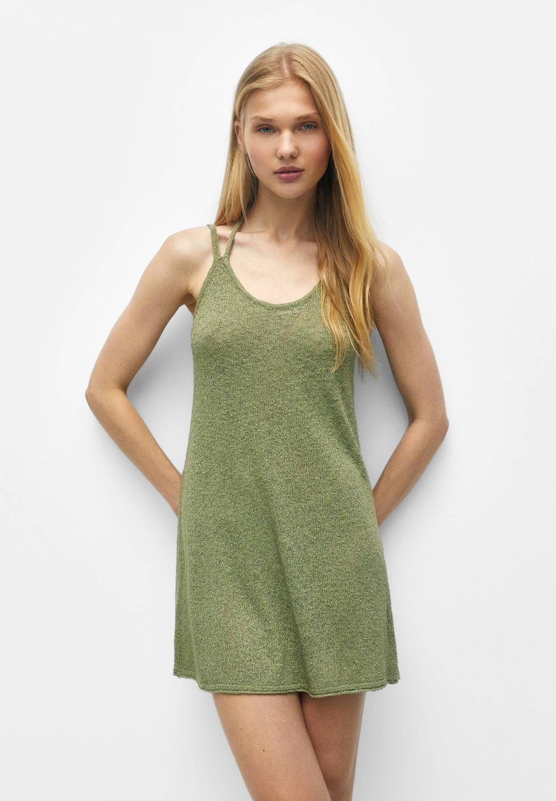 PULL&BEAR SHORT Jumper dress khaki Zalando.de