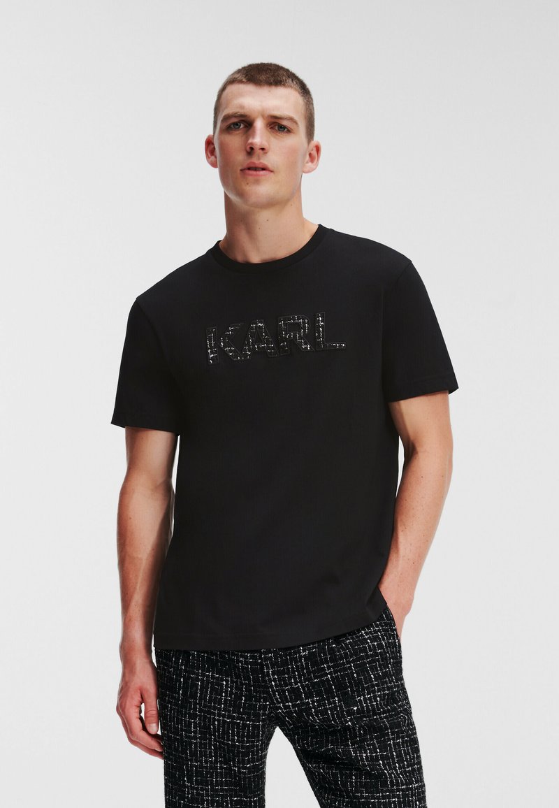 Karl Lagerfeld - Digikarl Logo Print T Shirt - Black