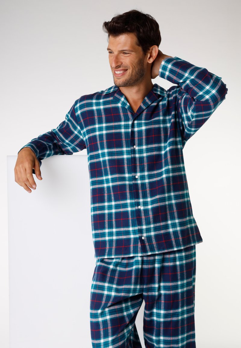 HGFVY Blu E Verde Scottish Tartan Pigiama Set Donne Manica Corta Loungewear 2 Pezzi Per Rilassato Casa Ufficio, Nero, XXL