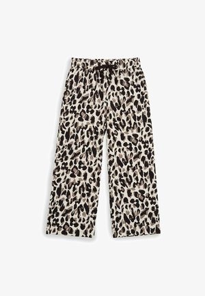TOM TAILOR, Broek - brown beige leo print