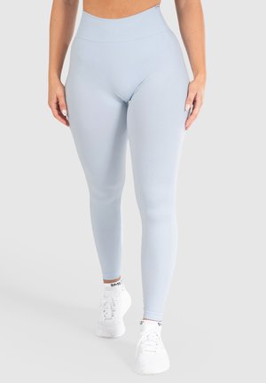 Smilodox SLAYTON SCRUNCH EFFECT LEGGINGS SPORT FITNESS - Tights - hellblau