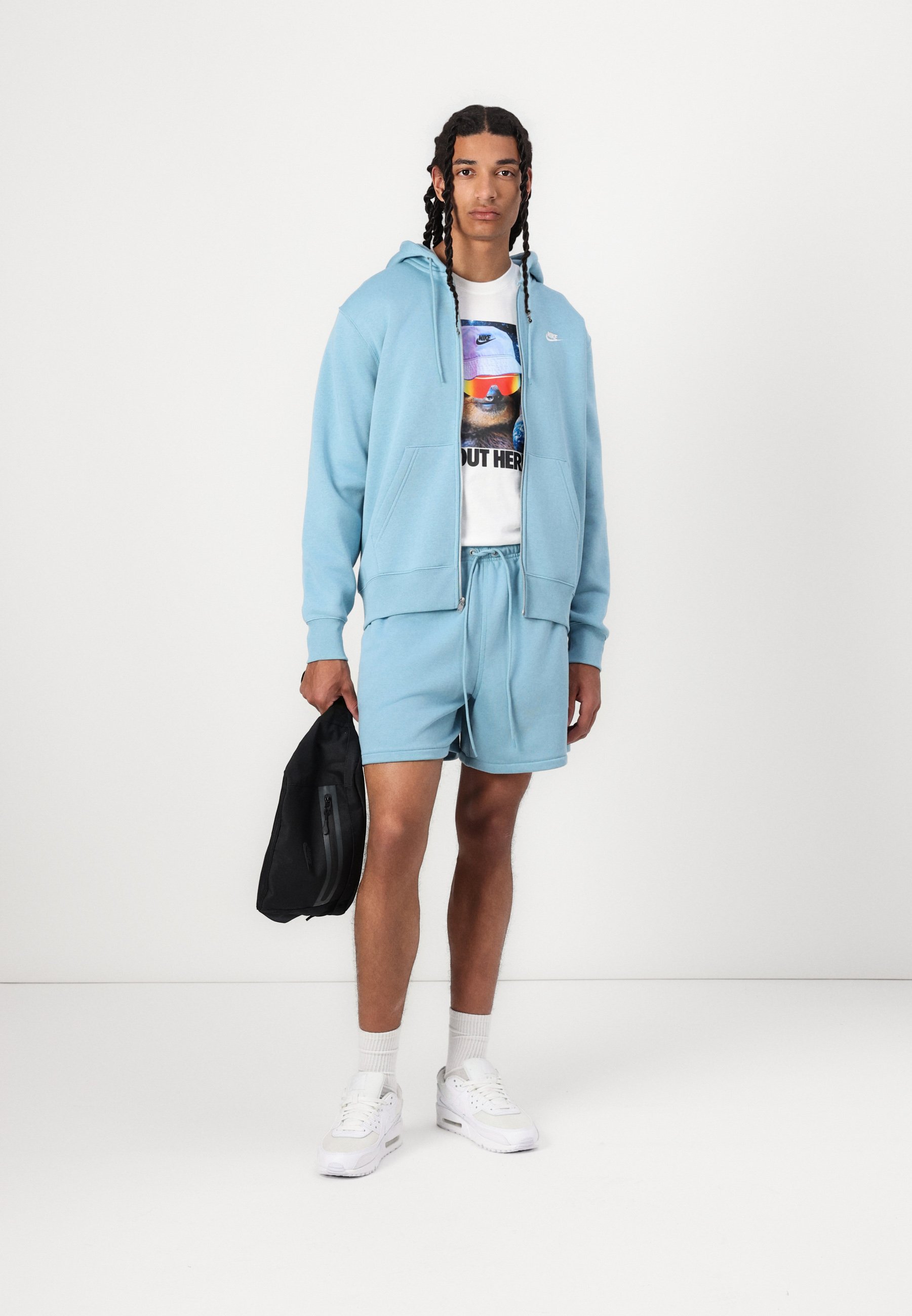 Nike Sportswear Zip-up sweatshirt - light blue/white/light blue