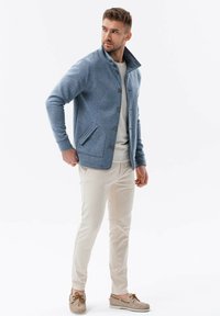 Ombre BUTTON-DOWN WITH  - Felpa con zip - navy melange