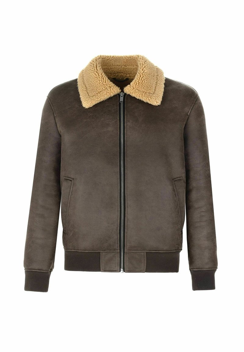 OCHNIK Imitatieleren jas bruin