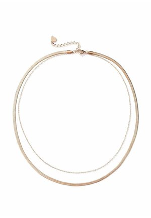 MIXED SNAKE AND CABLE CHAIN - Collier - rosegoldfarben