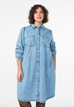 Džinsinė suknelė - light blue cherry