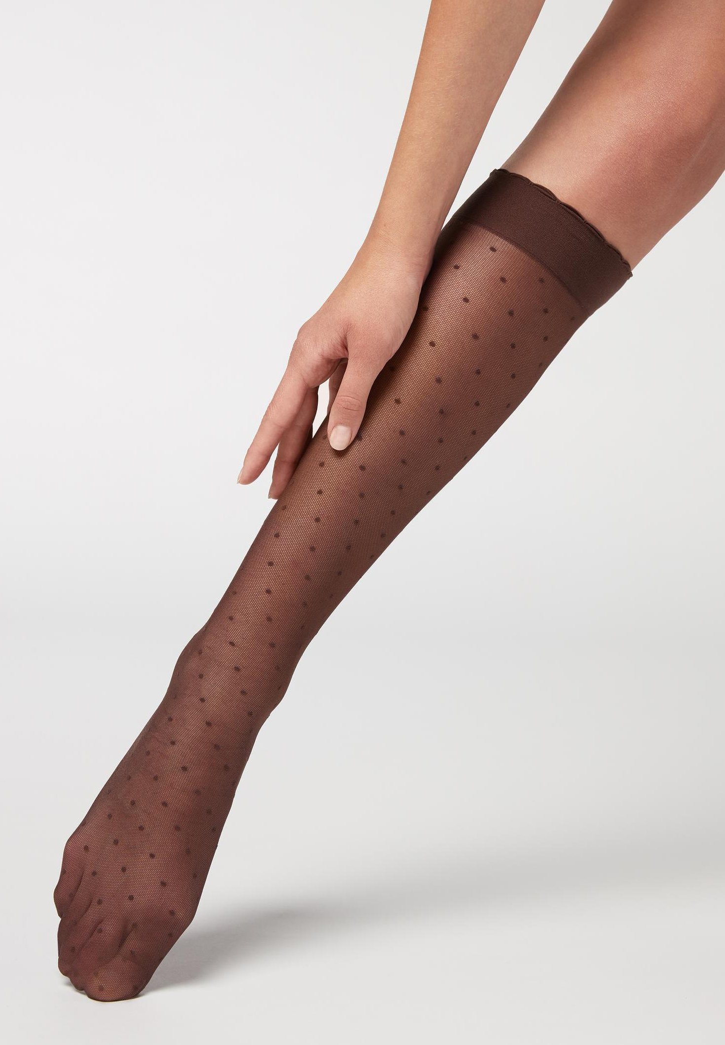 Calzedonia PATTERNED Chaussettes hautes braun/marron