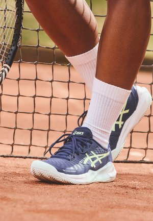 GEL CHALLENGER 14 CLAY - Chaussures de tennis pour terre-battueerre battue - blue expanse/illuminate yellow
