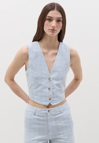 B.ANGEL STRIPED - Bodywarmer - white blue