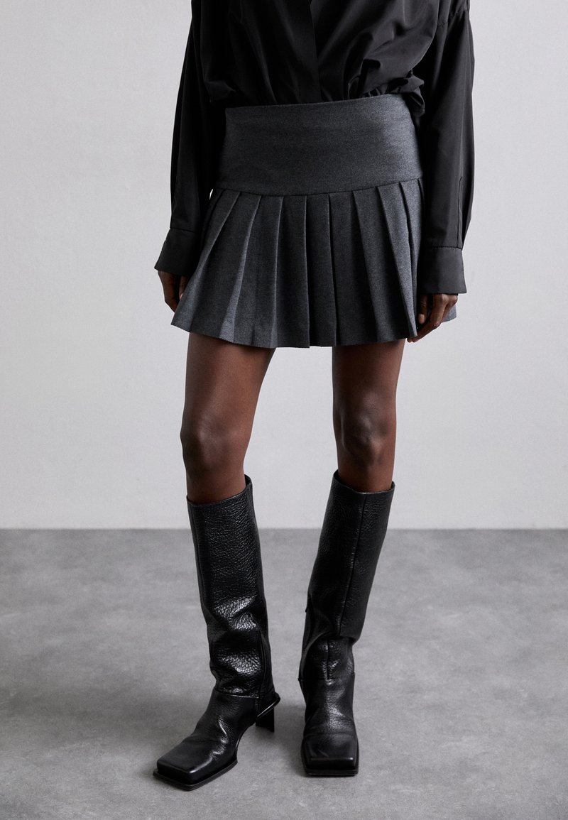 Norma Kamali SKIRT - Φούστα σε γραμμή Α - dark heather grey