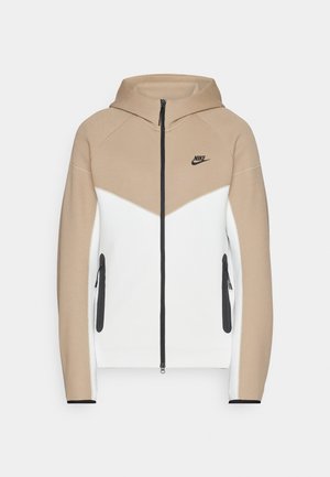 Nike Sportswear TECH FLEECE - Sudadera con cremallera - summit white/khaki/black